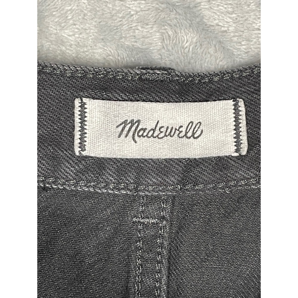 Madewell Low-Slung Baggy Jeans Washed Black Wide Leg Button Fly Size 27 - Picture 4 of 11